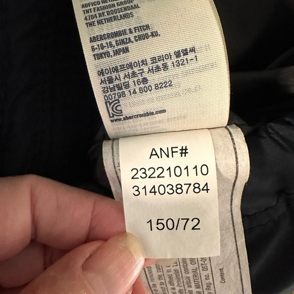 Abercrombie Kids Down/Feather Jacket Puffer Navy Zipper & Button Close Y2K Retro - Picture 7 of 9